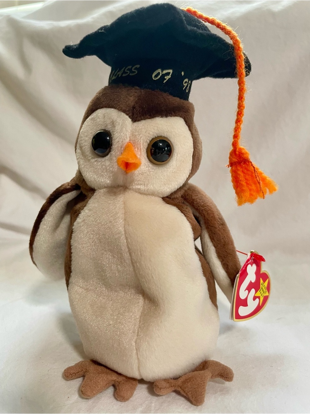 VTG 1998 Ty Beanie Baby – Wise the Graduation Owl